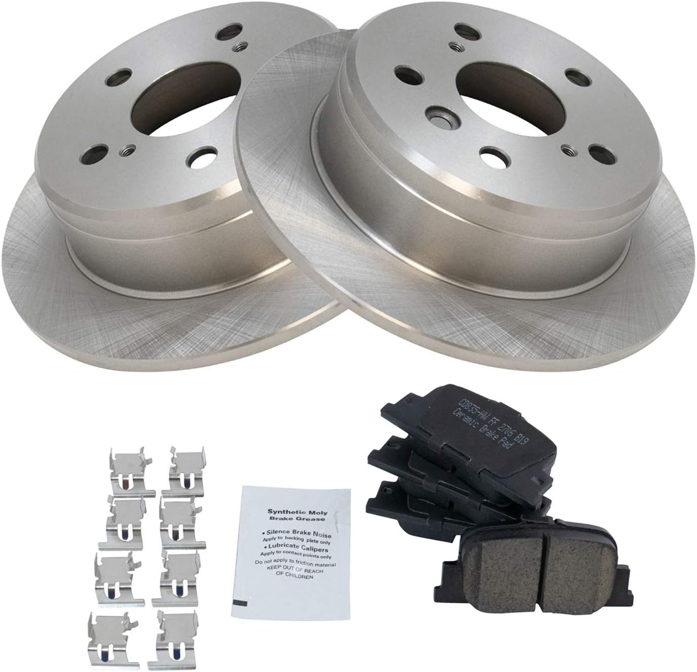 TRQ Rear Brake Pad & Rotor Kit for Lexus ES300 and Toyota Camry