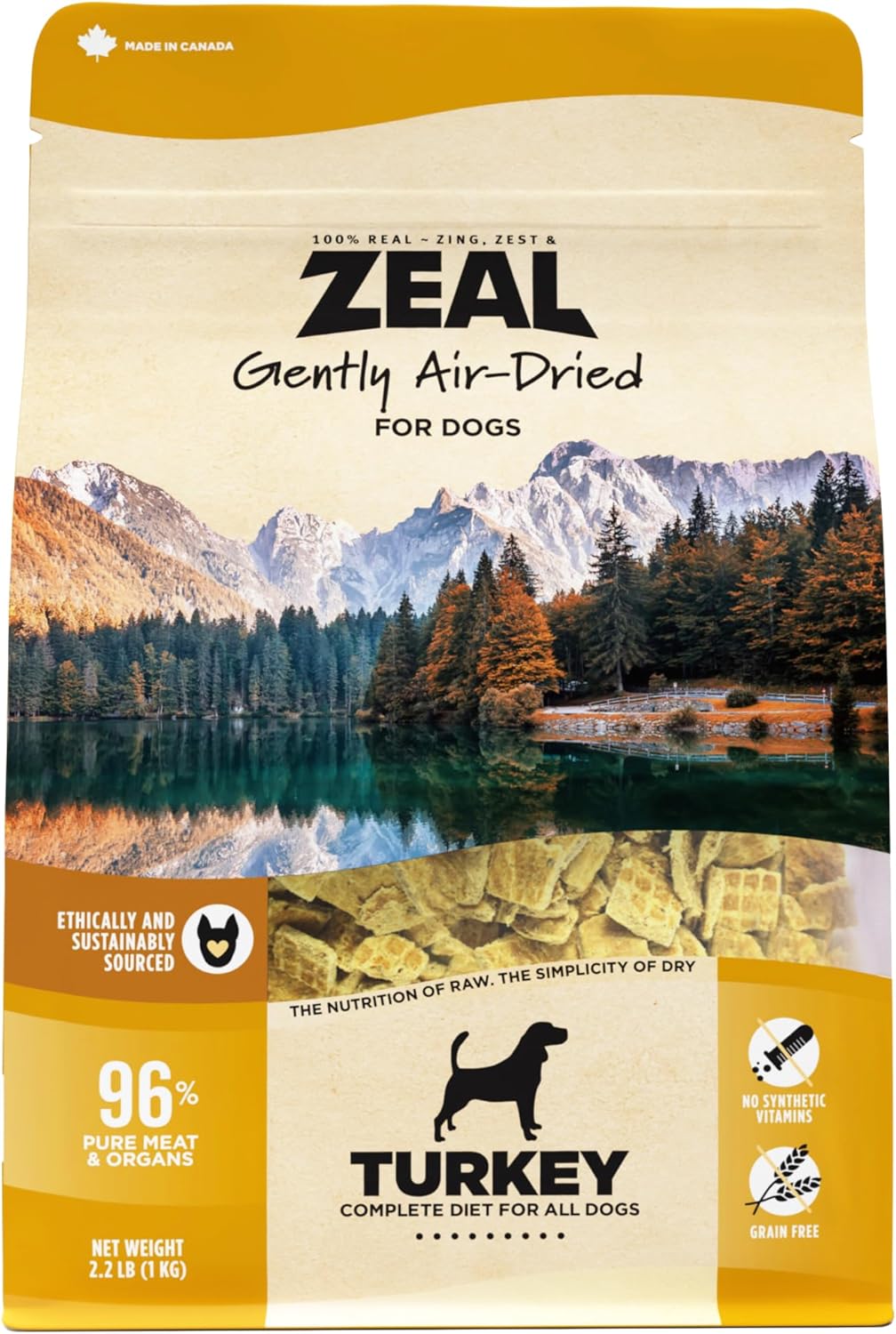 ZEAL Canada Air-Dried Turkey Recipe for Dogs - High Protein Treats