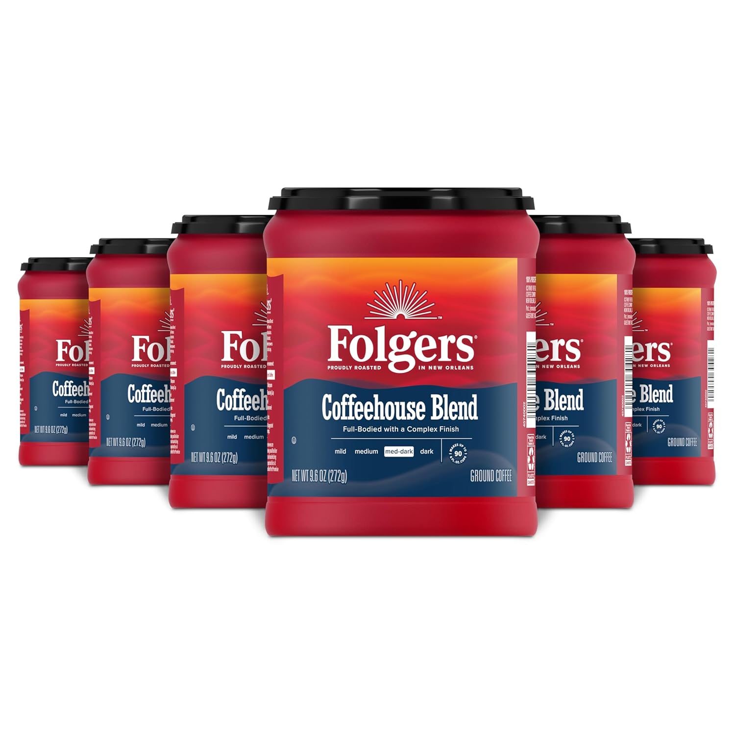 Folgers Coffeehouse Blend Medium Dark Roast Ground Coffee Pack