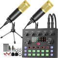 Podcast Equipment Bundle For 2 - Compact Audio Interface and Dual