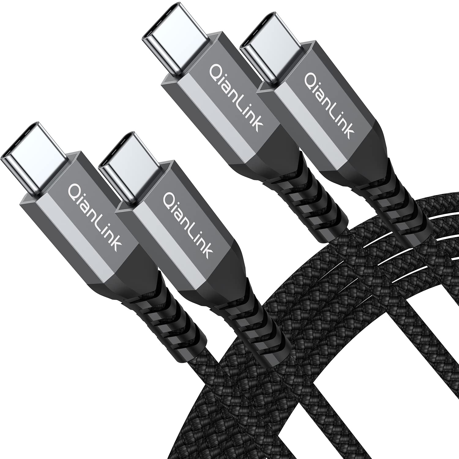 Fast Charge Duo: QianLink 60W USB-C Cable (2-Pack)