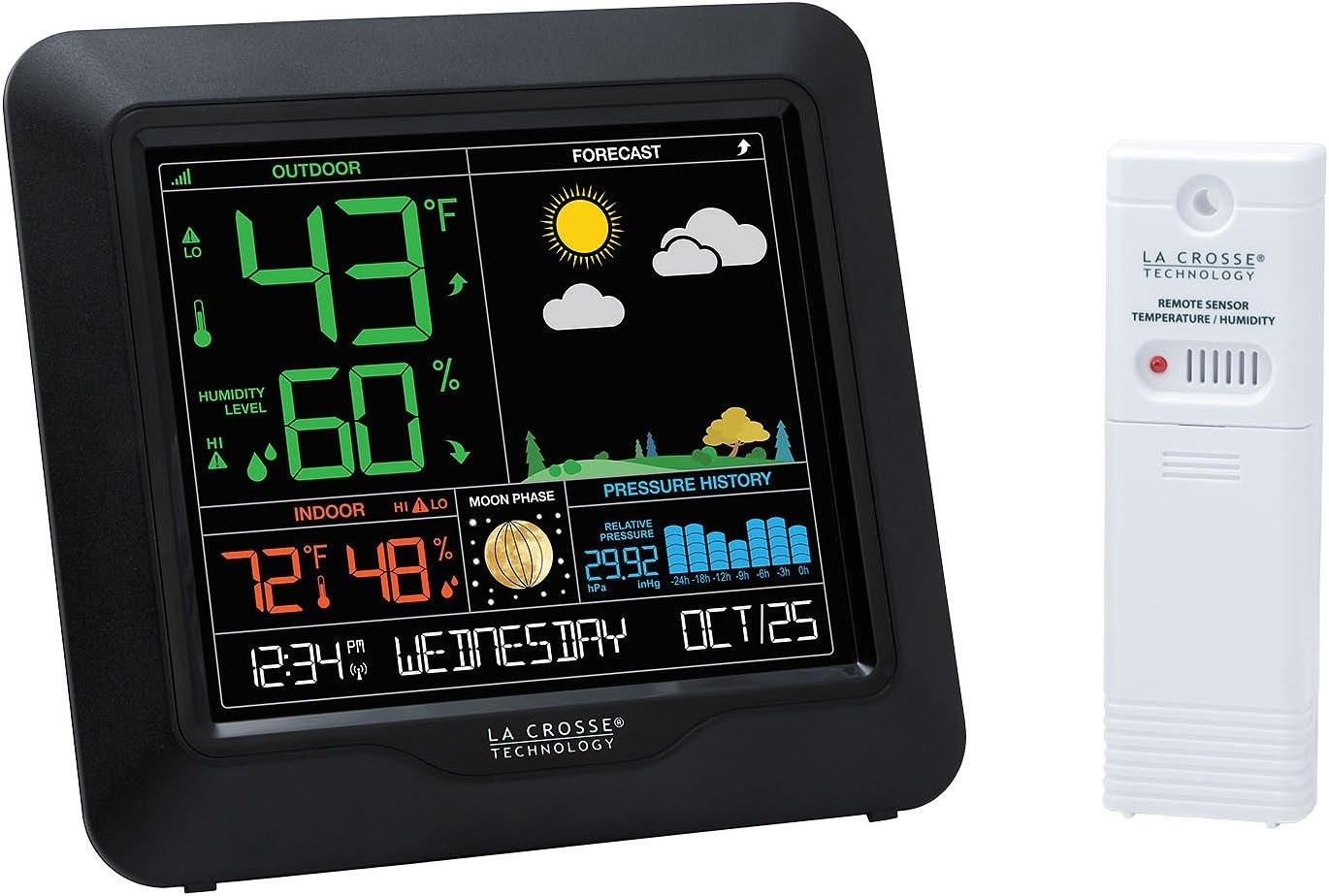 La Crosse Technology Color Forecast Station with Alerts & Records