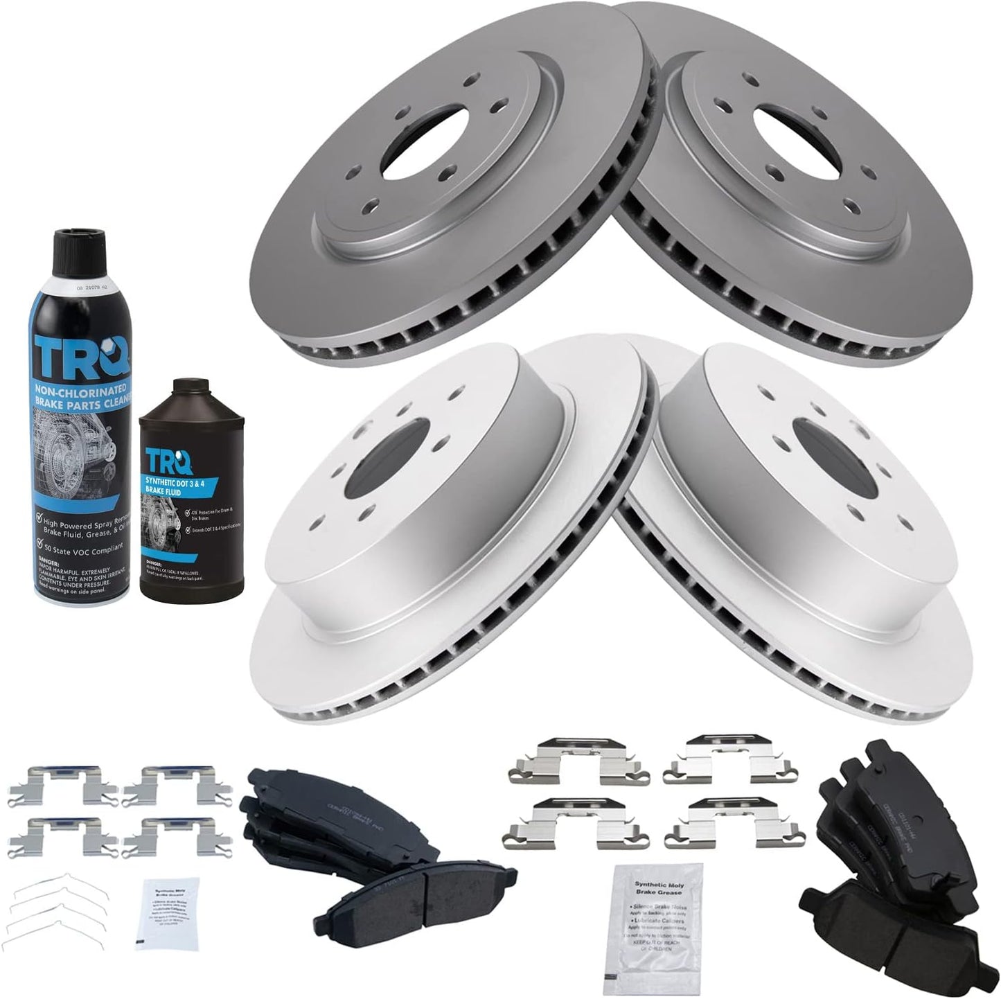 TRQ Brake Pad & Rotor Kit for 2005-2012 Nissan Pathfinder