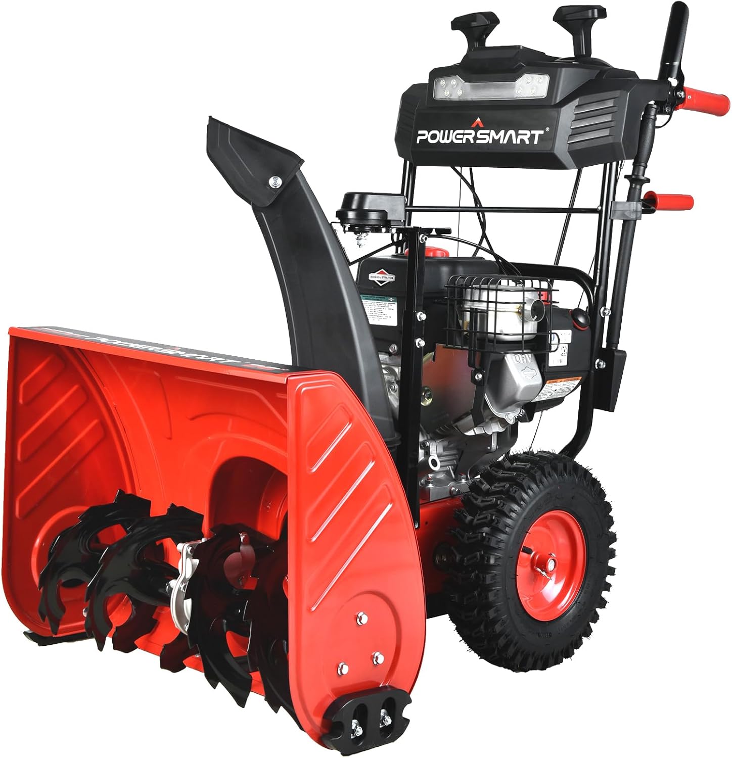 PowerSmart Gas Snow Blower 24-Inch with Electric Starter and LED