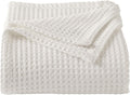 100% Cotton Waffle Weave Queen Bed Blanket - Lightweight Layering