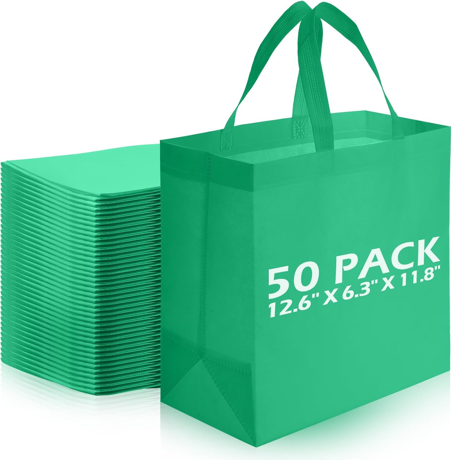 Reginary Reusable Tote Bags Set of 50 for Shopping and Gifts