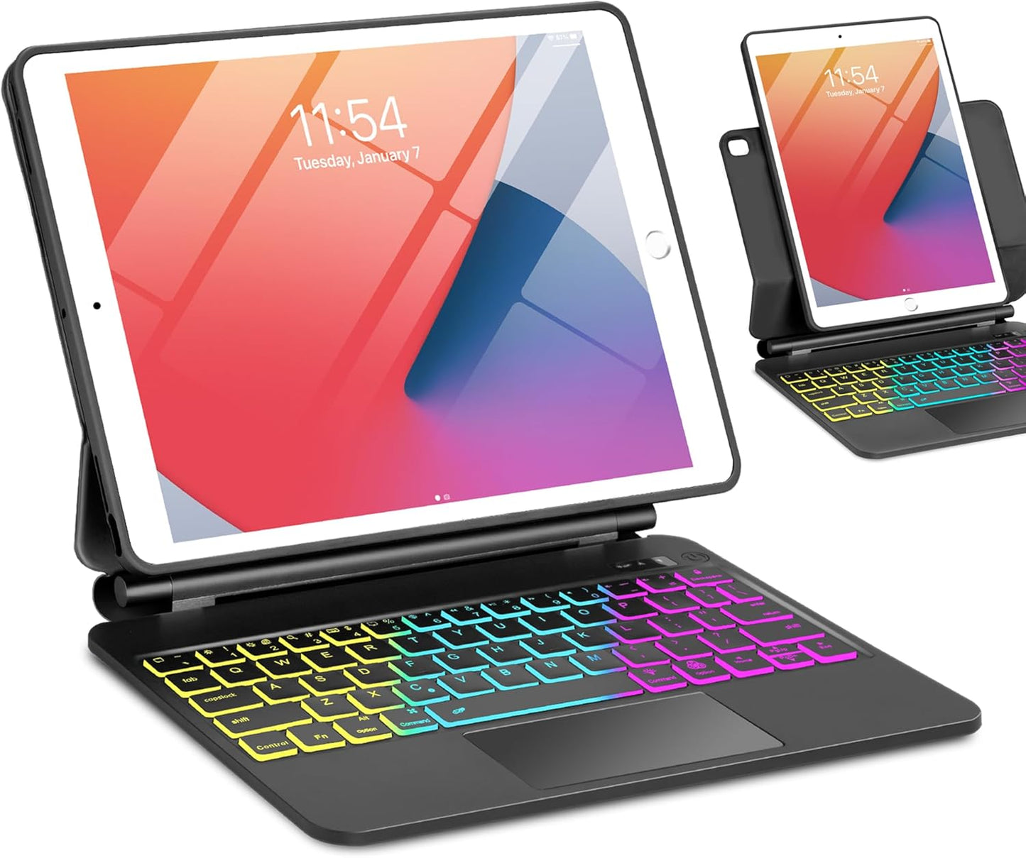 Magic Keyboard Case for iPad 9th 8th 7th Gen with Touchpad