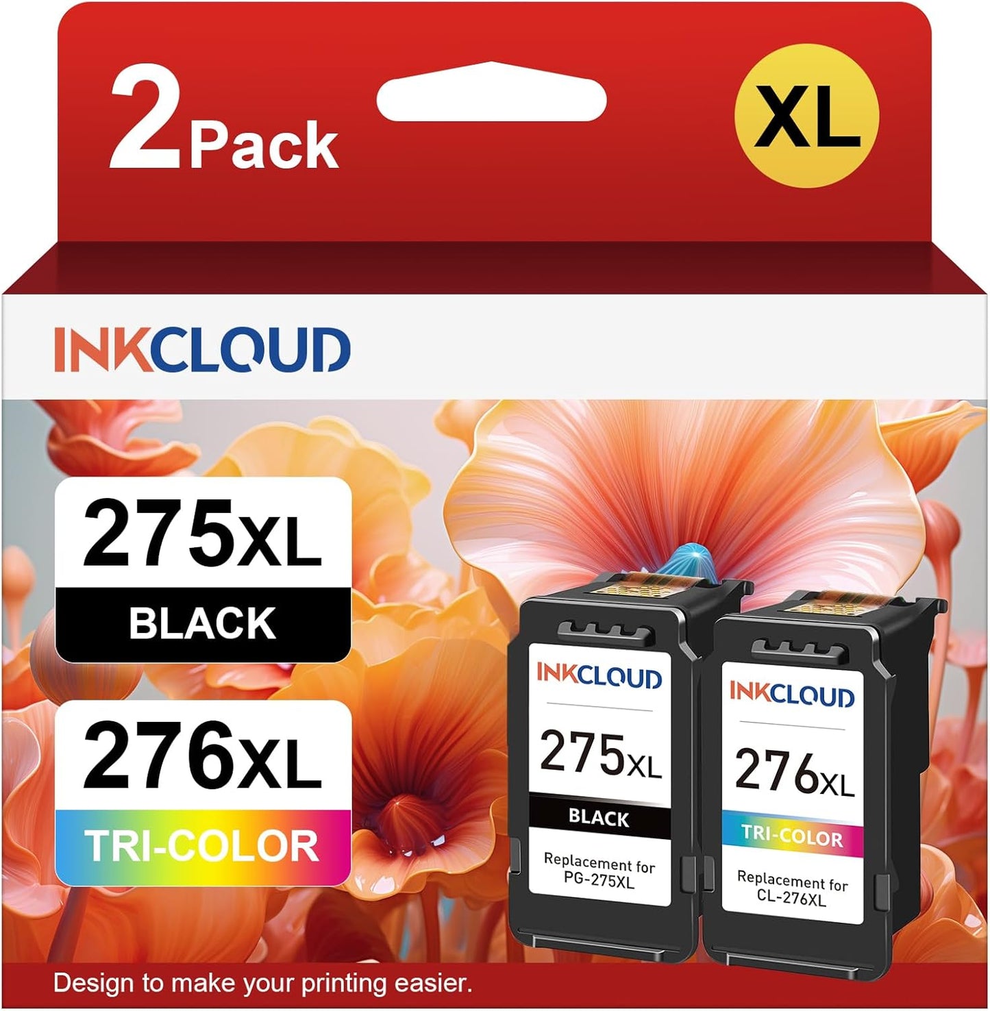 INKCLOUD 275XL 276XL Ink Cartridge Combo for Canon Printers