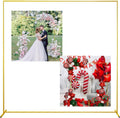 Gold Wedding Arch Backdrop Stand 6.6ft Square - Easy Install
