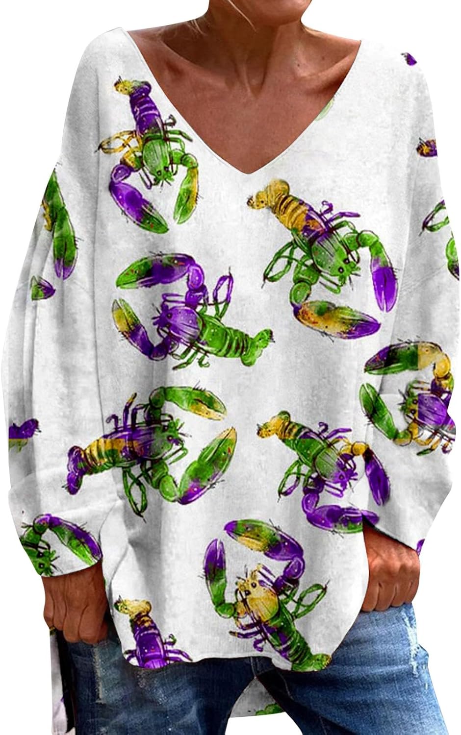 Fat Tuesday V-Neck Graphic Tee