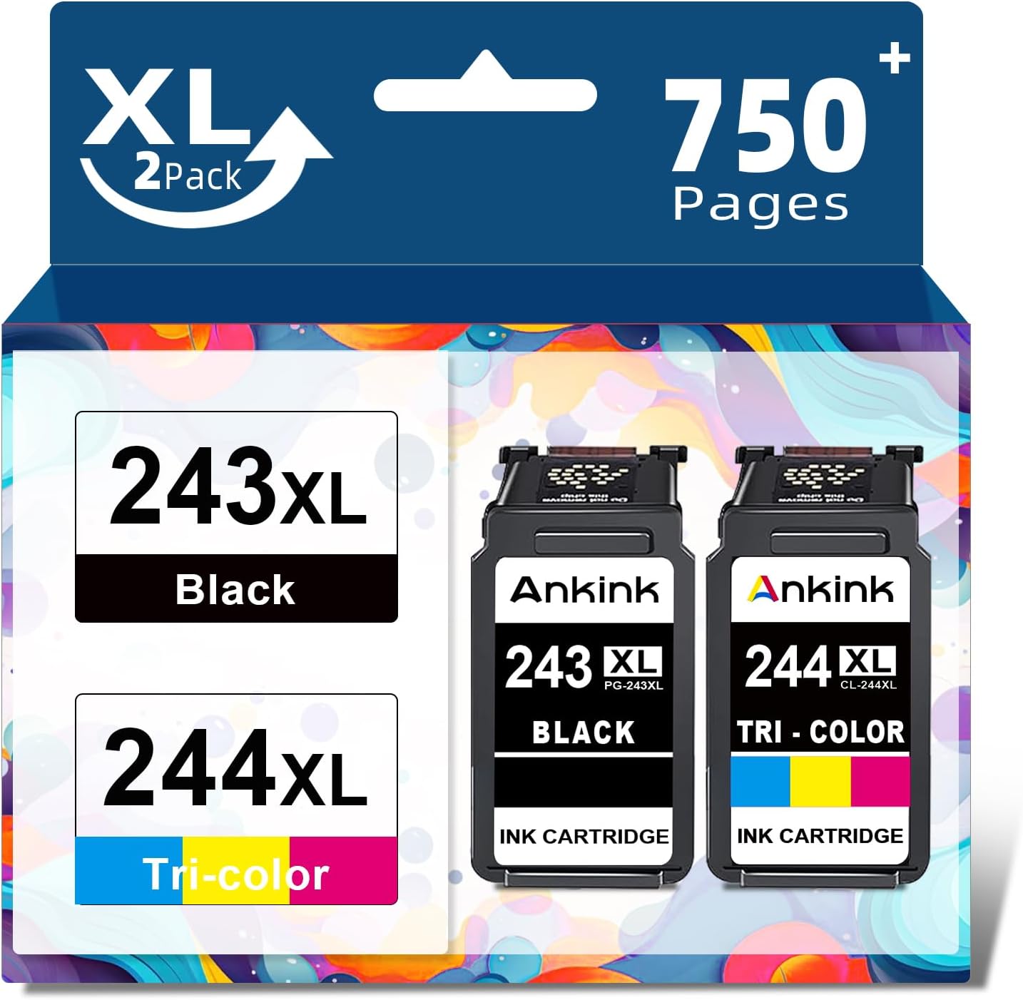 243XL 244XL Ink Cartridges Replacement for Canon Printers