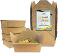 50Oz 50Pcs Kraft Paper Takeout Containers - Leak Proof Lunch Boxes