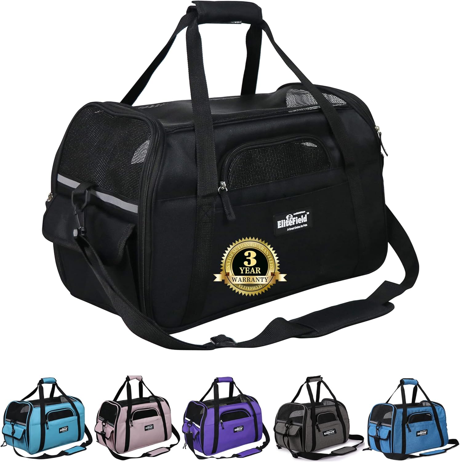 EliteField Soft Pet Carrier for Travel - Airline Approved Design