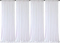 White Sequin Backdrop Curtains 2ft x 8ft 4 Panels - Iridescent Sparkle