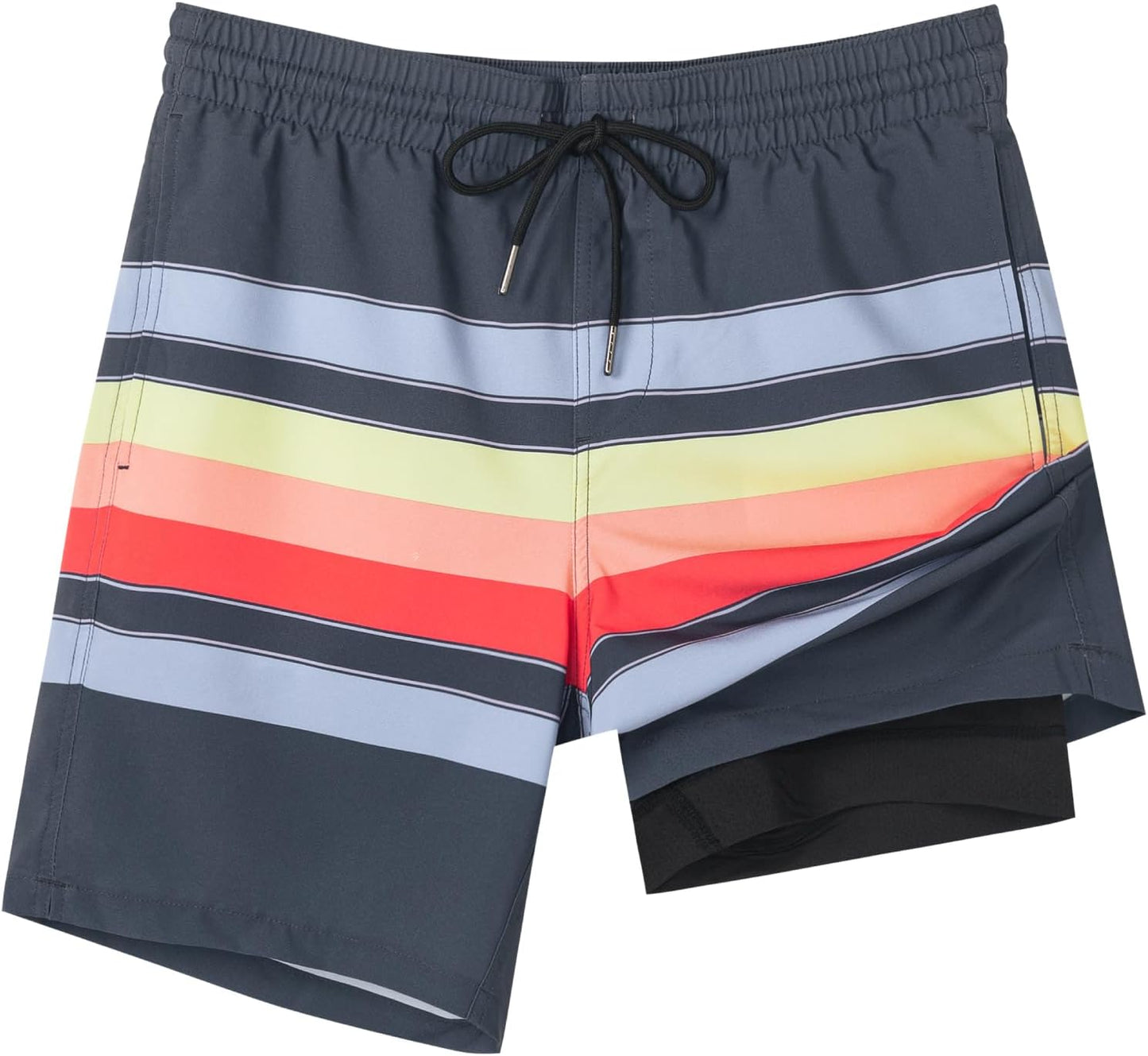 SURF CUZ Mens Swim Trunks with Compression Liner for Comfort