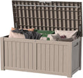 120 Gallon Outdoor Deck Box Grey - Lockable Waterproof Storage