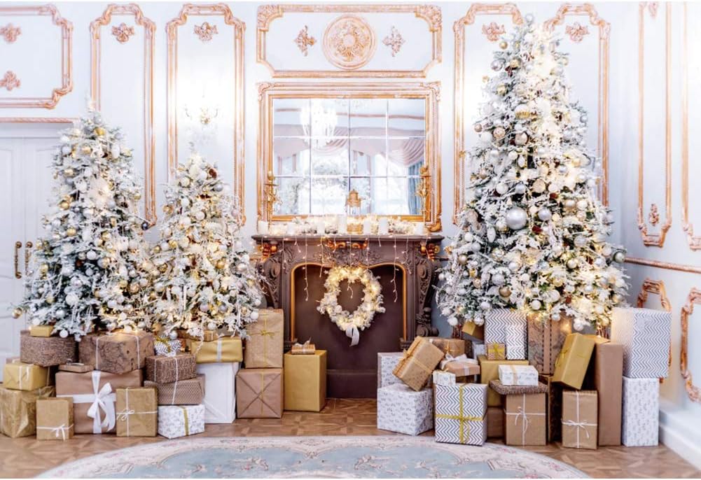 DASHAN 10x6.5ft Merry Christmas Backdrop for Holiday Photos