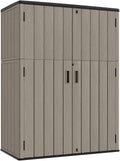 Outdoor Vertical Storage Shed 57 cu.ft Waterproof Resin Cabinet - Tall