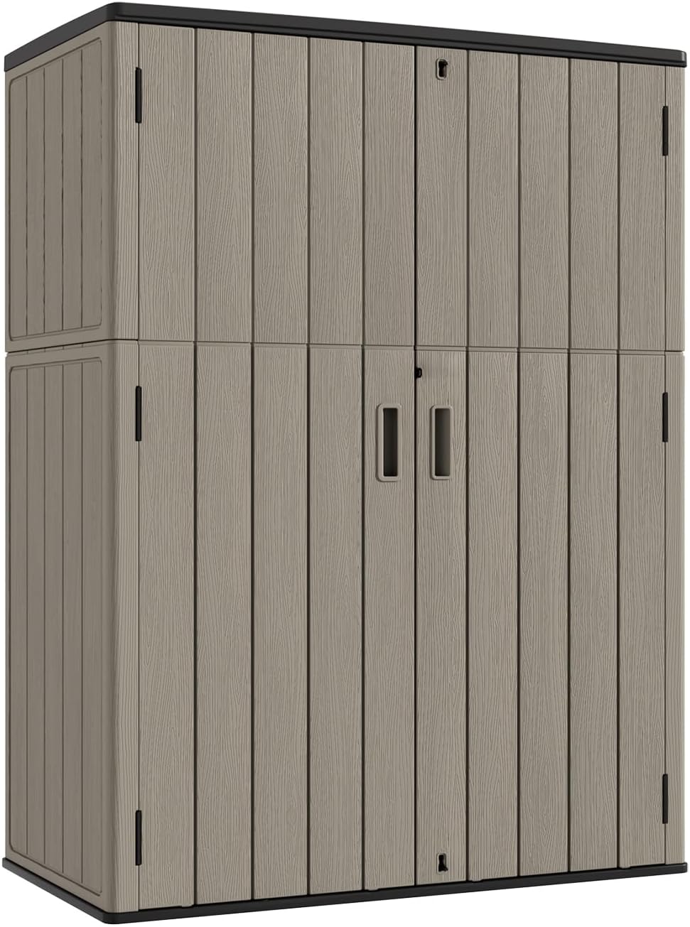 KINYING Outdoor Vertical Storage Shed for Garden and Patio