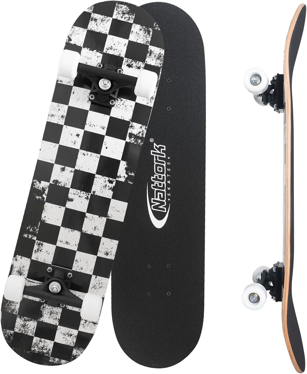 Nattork 31 Inch Complete Skateboard for Beginners and Pros