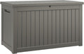 230 Gallon Large Resin Deck Box - Waterproof Outdoor Storage Bench