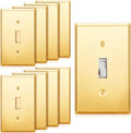 Zonon 8 Pack Gold Outlet Covers 4.50 in x 2.76 in - Brushed Brass