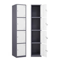 Yizosh Metal Locker for Gym School Office - 4-Tier 71in Steel Locker
