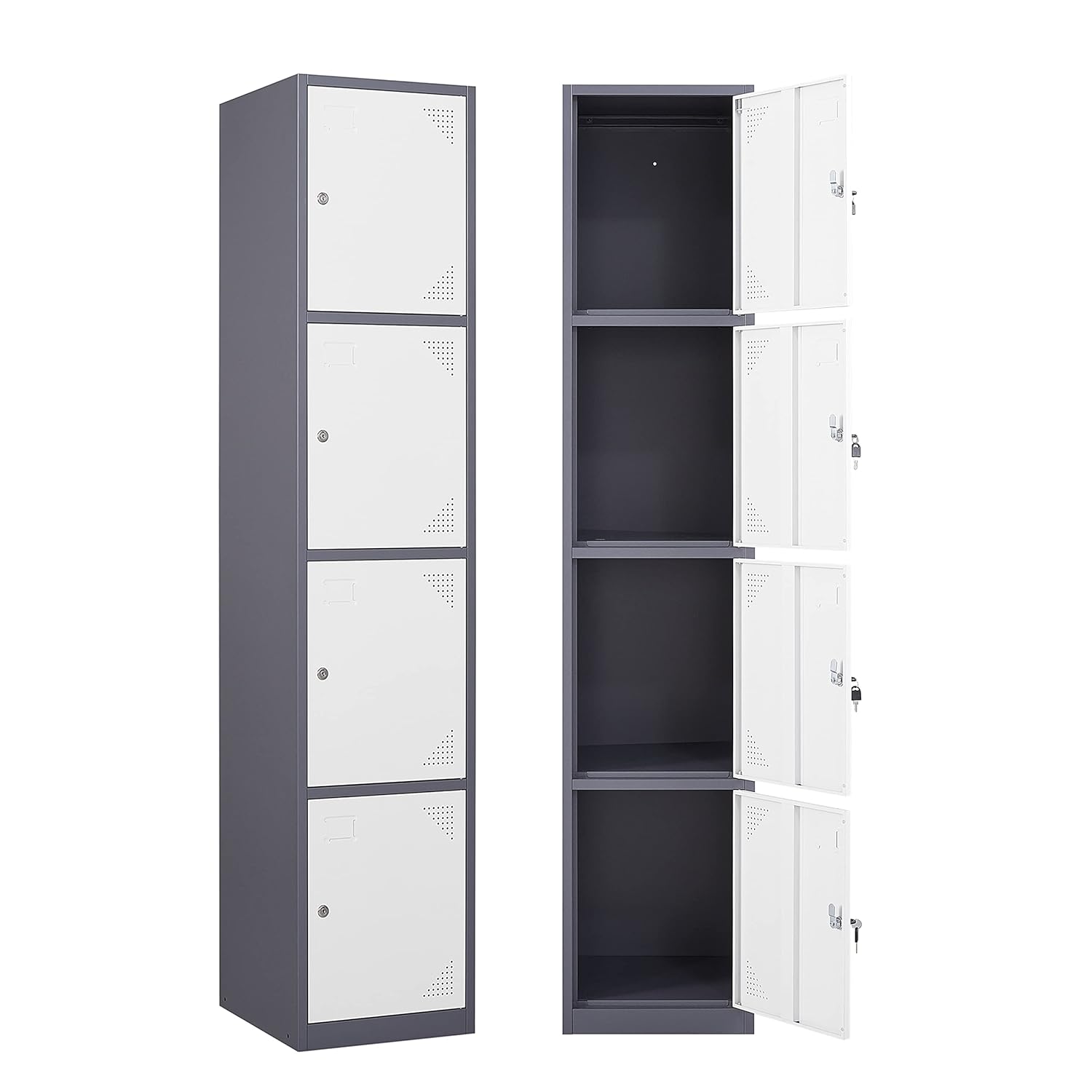 Yizosh Metal Locker for Gym, School, Office - 71in Storage