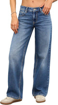 ELLEVEN Women's Low-Rise Baggy Jeans for Effortless Style