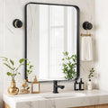 Fabuday Black Bathroom Mirror Over Sink 28x36 in - Sleek Framed Vanity