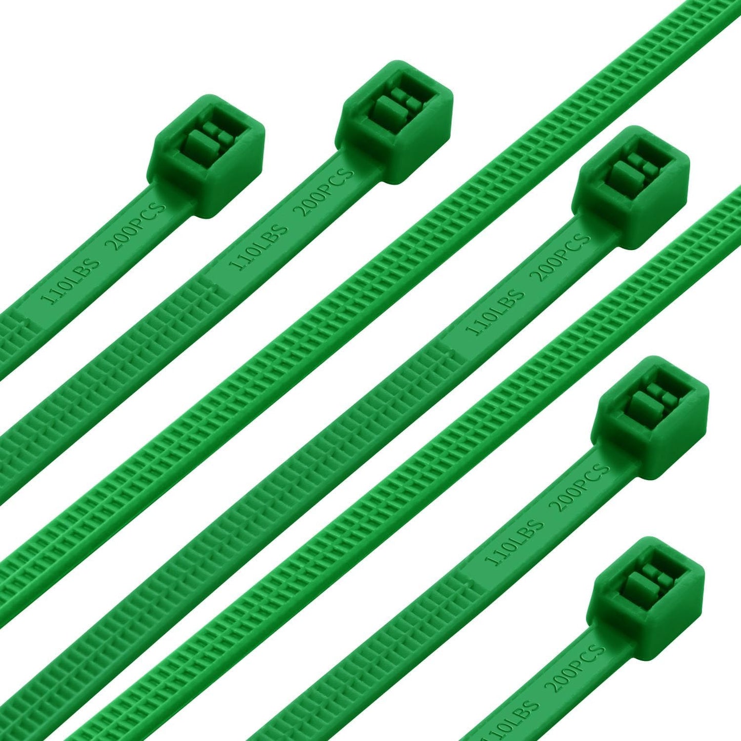 Eletoo 20 Garden Green Zip Ties - Strong, Self-Locking, UV Resistant!