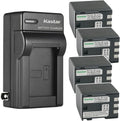 Kastar 4-Pack Battery and AC Wall Charger Replacement for Canon