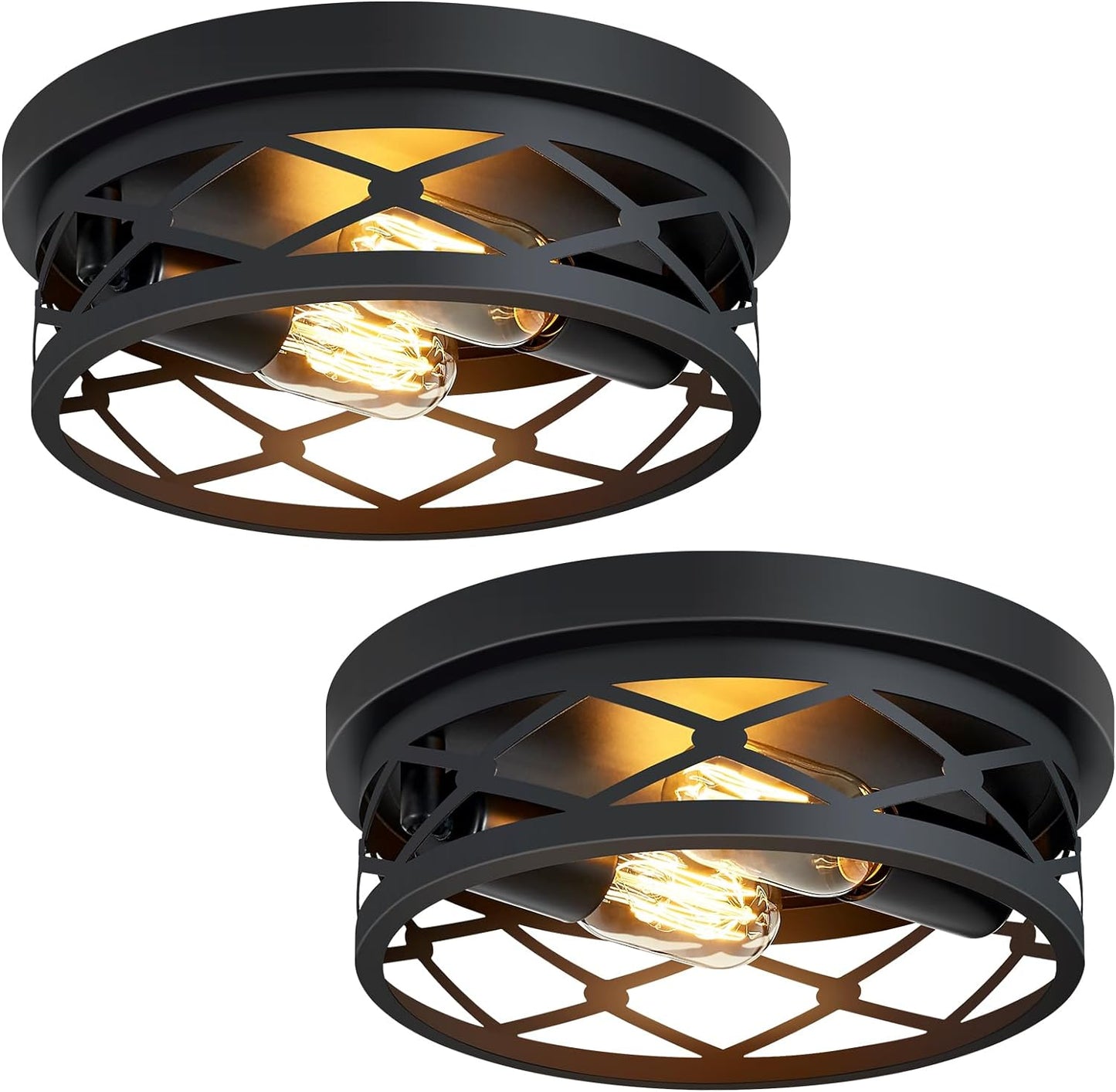 Flush Mount Ceiling Light Fixture for Hallway - 2 Pack Design