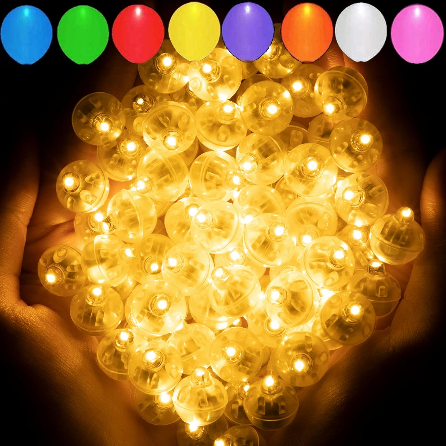 Aogist 200pcs Warm White Balloon Light for Parties and Events