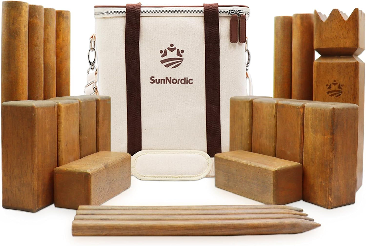 Kubb Yard Game Set for Outdoor Fun with Family and Friends