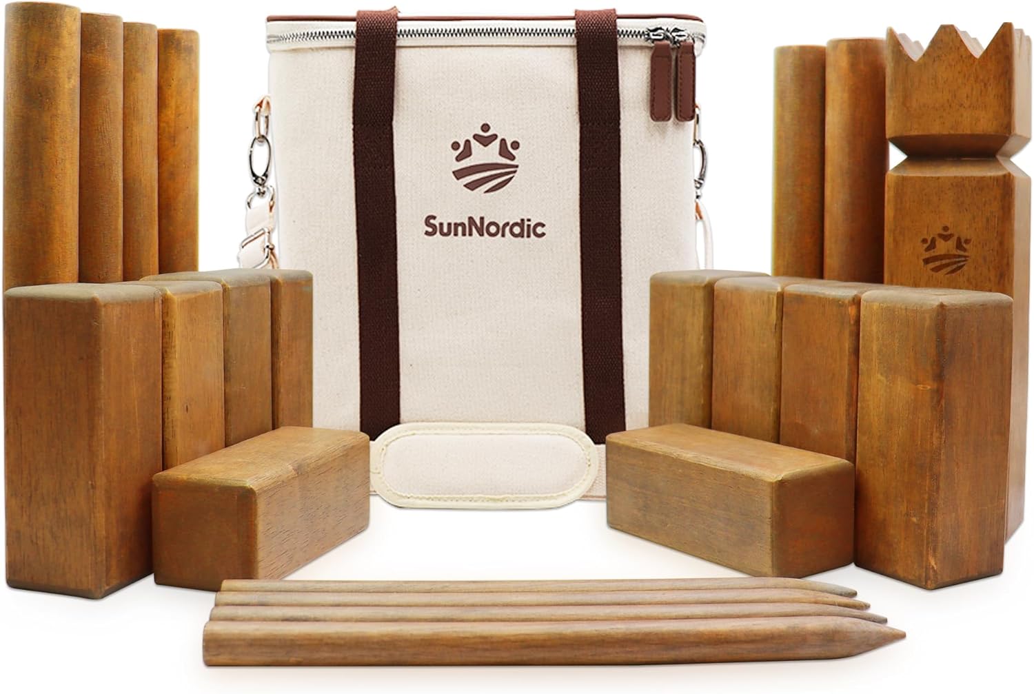 Kubb Yard Game Set for Outdoor Fun with Family and Friends