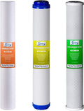 iSpring F3WCB32-O 20in x 2.5in Filter Set - Chlorine & PFAS Protection