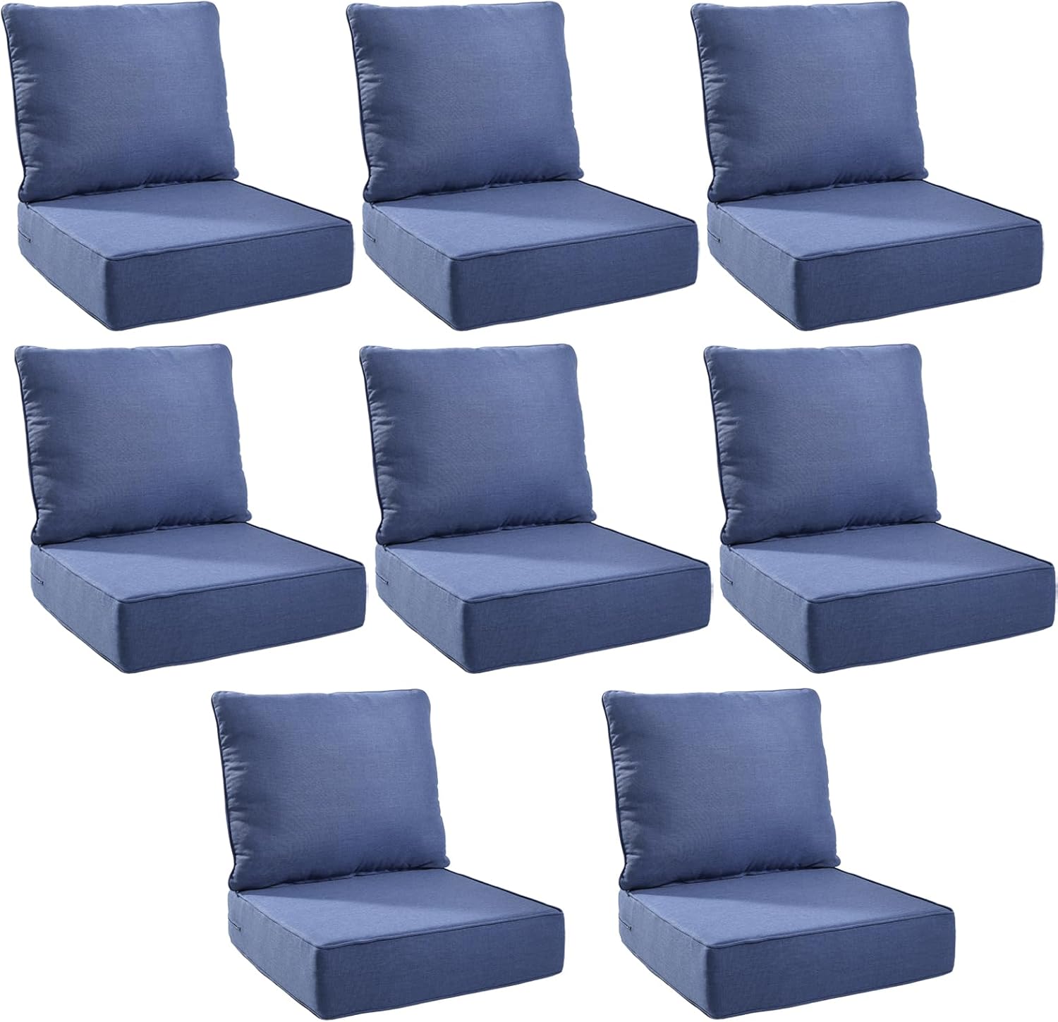 Outdoor Cushion Set for Furniture - 6 Inch Thick Foam Comfort