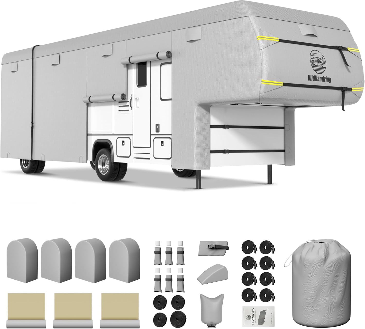 5th Wheel Travel Trailer RV Cover for 33-37ft Protection