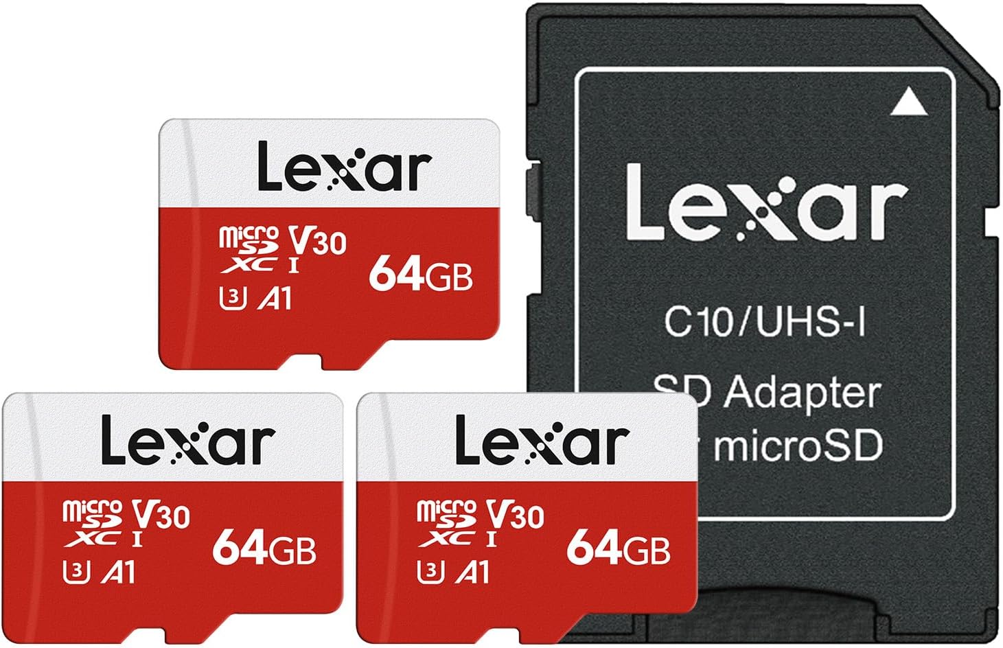 High-Speed Lexar 64GB Micro SD Card Trio