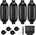Affordura Boat Fender 4 Pack 10 in Boat Bumpers - Inflatable Dock