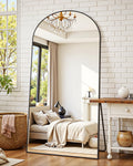 Full Length Mirror 76x34 Arched Floor Standing Mirror - Clear HD