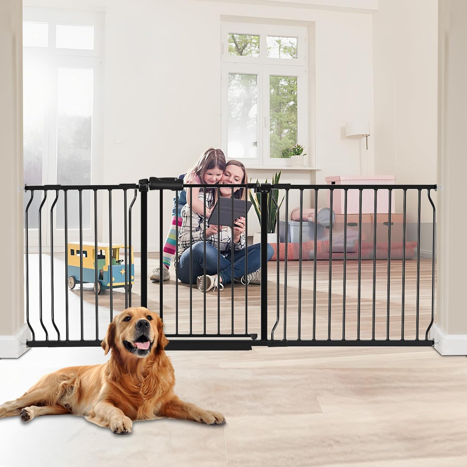 HOOEN 30 Inch Tall Extra Wide Baby Gates for Doorways and Stairs