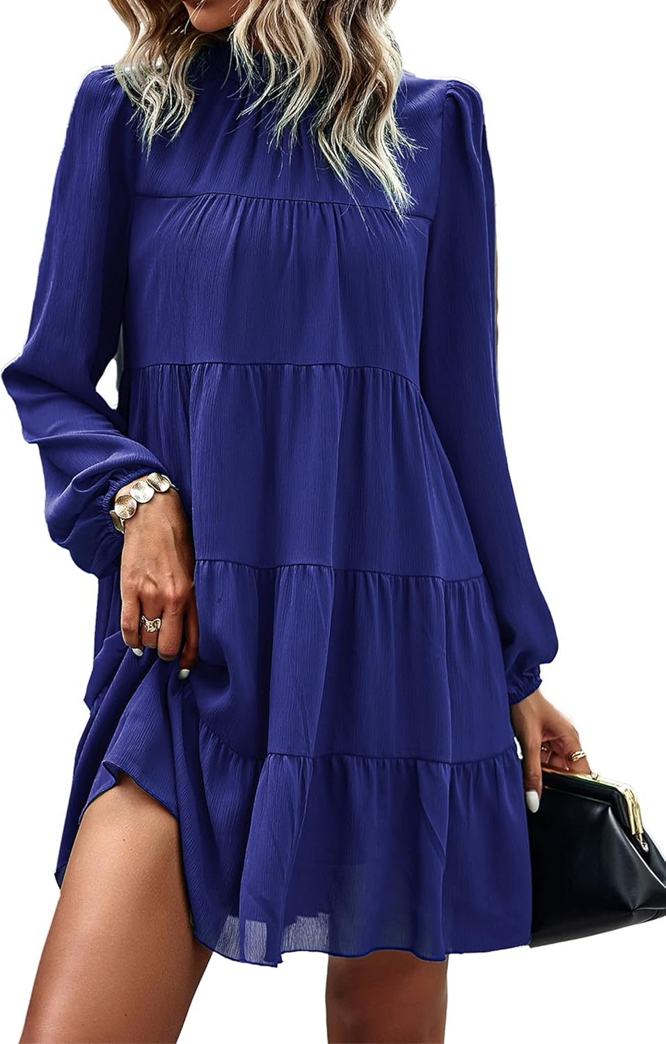 KIRUNDO Long Sleeve Babydoll Dress for Women 2025 Casual Style