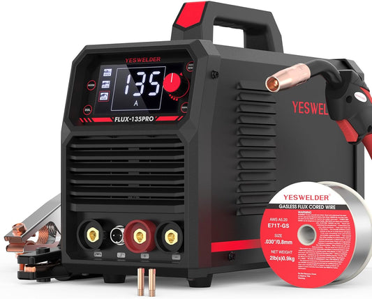 135Amp MIG Welder with Digital Display for Versatile Welding