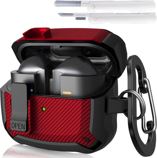 Shockproof Military Case for Galaxy Buds - Red