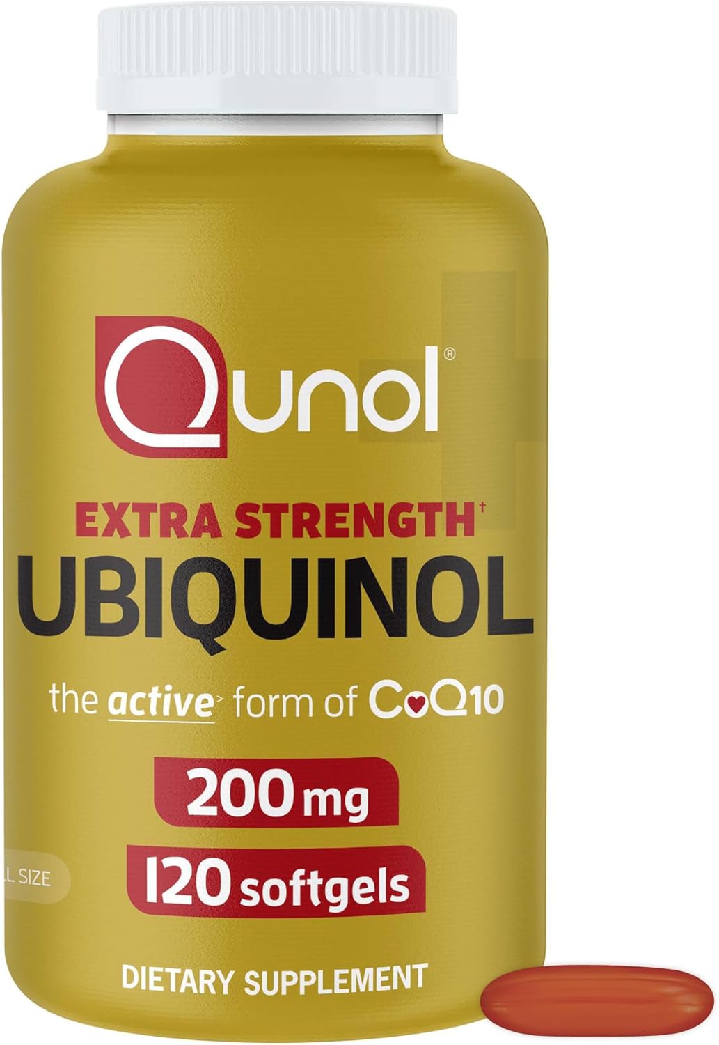 Qunol Ubiquinol CoQ10 200mg Softgels for Heart Health