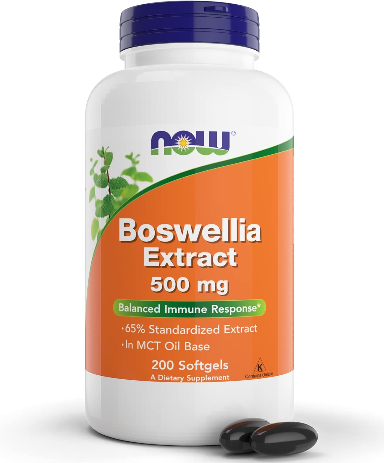 Now Boswellia Serrata Extract 500 mg - Herbal Supplement Softgels