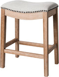 Maven Lane Adrien Backless Counter Stool 26 in Saddle Seat - Timeless