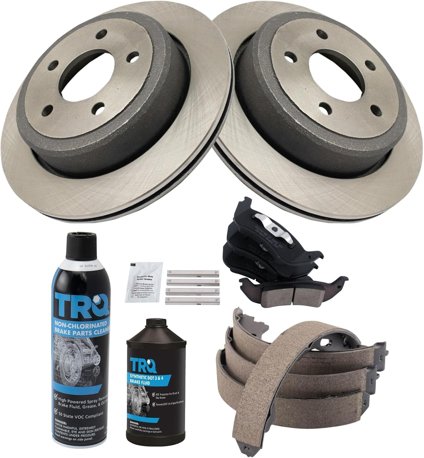TRQ Rear Brake Pad & Rotor Kit for 2010-2011 Ford Ranger